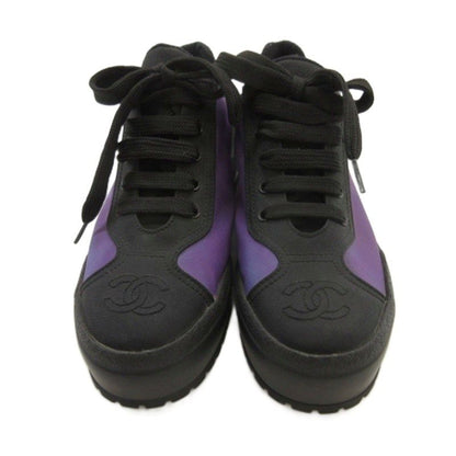 Chanel CC Logo Thick Sole Sneakers Purple 36