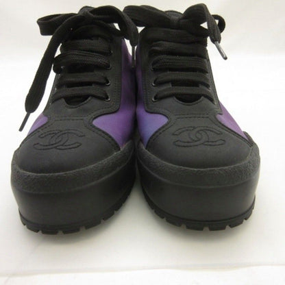 Chanel CC Logo Thick Sole Sneakers Purple 36
