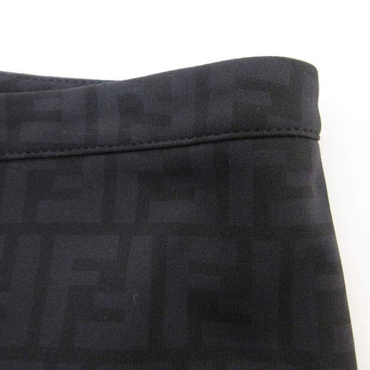 Fendi Jeans Zucca Pattern Stretch Pants Jersey Logo Straight High Waist 42 M