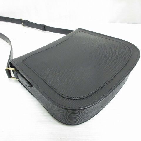 Louis Vuitton Epi Saint Cloud Shoulder Bag Noir Black Crossbody Leather Flap