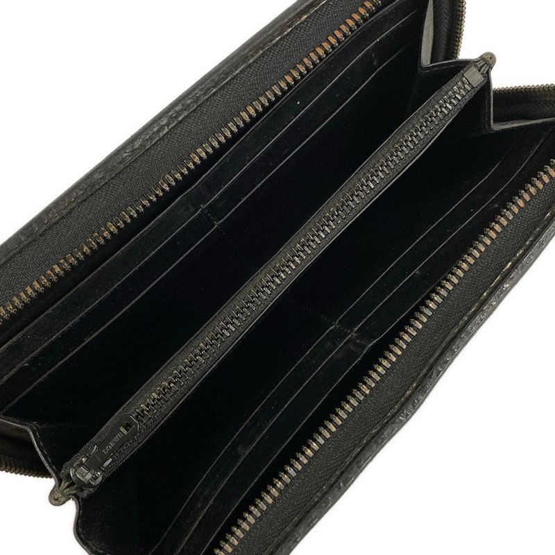 Loewe Wallet Black Zip Around Leather