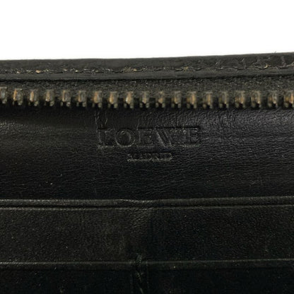 Loewe Wallet Black Zip Around Leather
