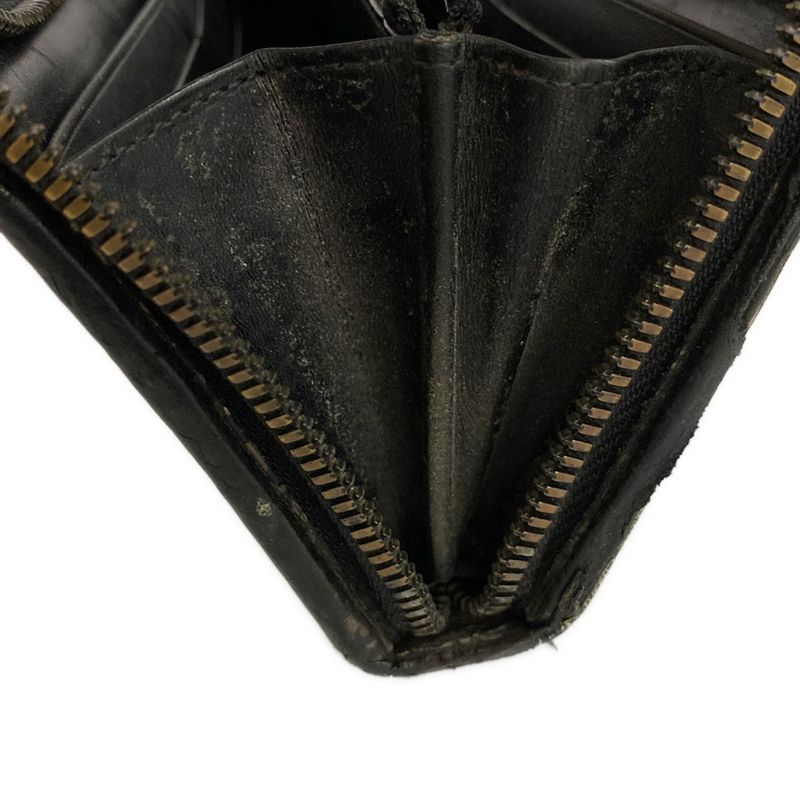Loewe Wallet Black Zip Around Leather