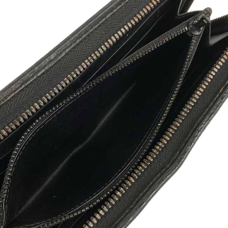 Loewe Wallet Black Zip Around Leather