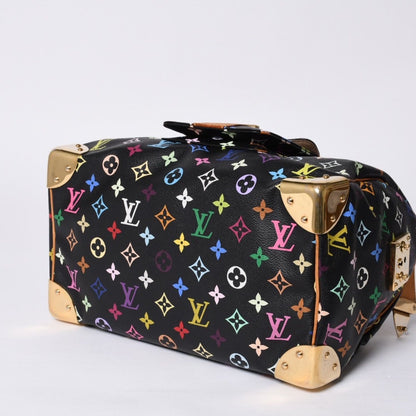 Louis Vuitton Speedy 30 Handbag Monogram Multicolor Black Gold Takashi Murakami — view 8