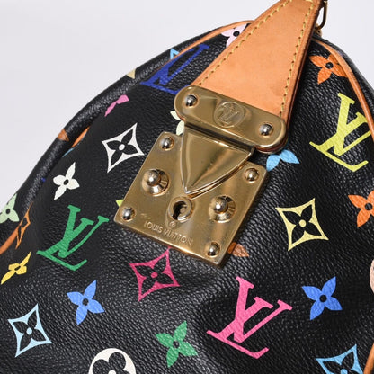 Louis Vuitton Speedy 30 Handbag Monogram Multicolor Black Gold Takashi Murakami — view 6