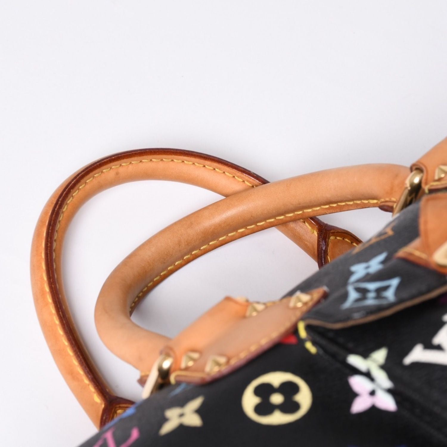 Louis Vuitton Speedy 30 Handbag Monogram Multicolor Black Gold Takashi Murakami — view 4
