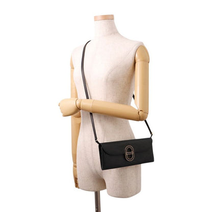 Hermes Wallet Chaine D'ancre to Go Black Gold Epsom