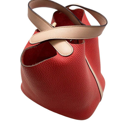Hermes Picotin Lock PM Touch Rouge Tomato Rose Eglantine Silver Taurillon