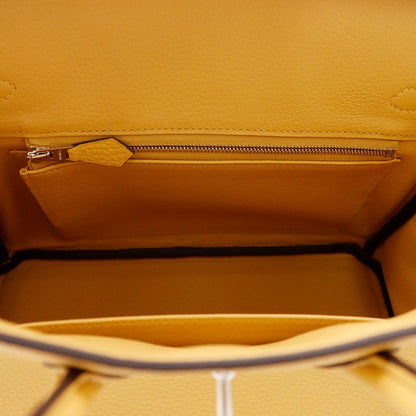 Hermes Birkin 25 Paille Silver Togo Handbag