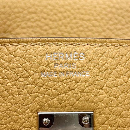 Hermes Birkin 25 Paille Silver Togo Handbag