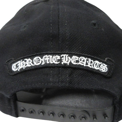 Chrome Hearts Baseball Denim Cap Hat Cross 925 Sterling Silver Crossball Black