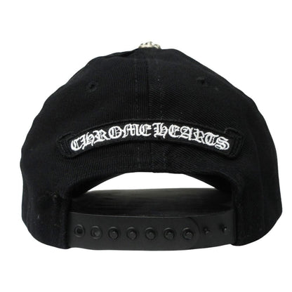 Chrome Hearts Baseball Denim Cap Hat Cross 925 Sterling Silver Crossball Black