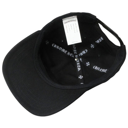Chrome Hearts Baseball Denim Cap Hat Cross 925 Sterling Silver Crossball Black