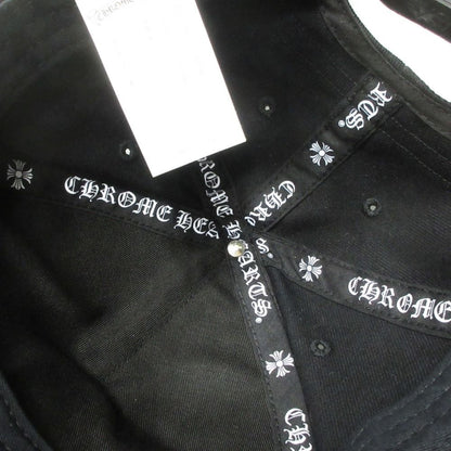 Chrome Hearts Baseball Denim Cap Hat Cross 925 Sterling Silver Crossball Black