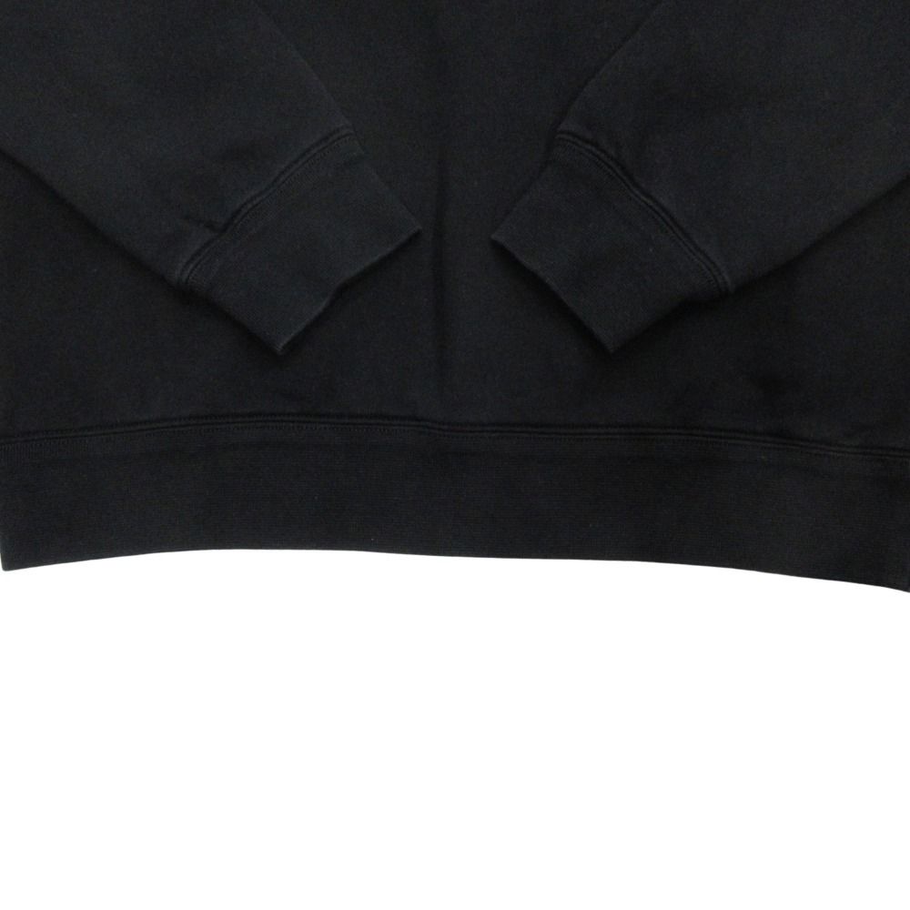 Versace Logo Sweatshirt Trainers Top Long Sleeve Embroidery Brushed Back M Black