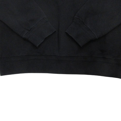 Versace Logo Sweatshirt Trainers Top Long Sleeve Embroidery Brushed Back M Black