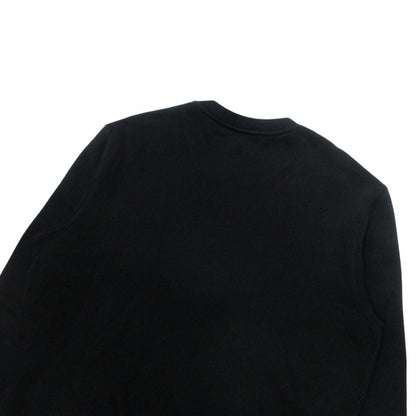 Versace Logo Sweatshirt Trainers Top Long Sleeve Embroidery Brushed Back M Black