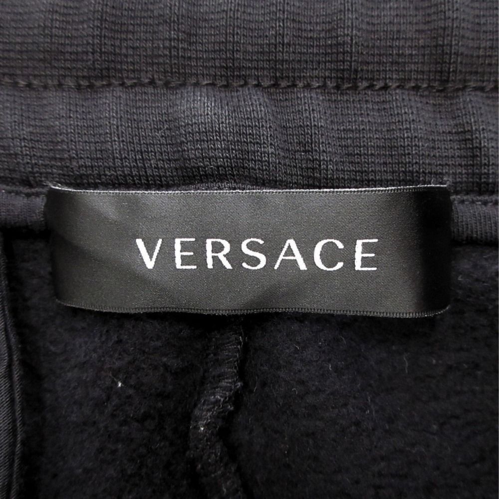 Versace Logo Sweatshirt Pants E-j-Jogger Embroidery Fleece Lining S Black