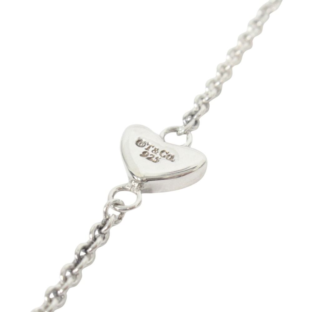 Tiffany & Co Polished Heart Link Lariat Necklace Silver
