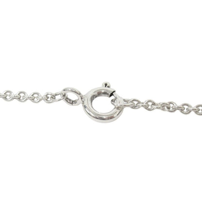 Tiffany & Co Polished Heart Link Lariat Necklace Silver