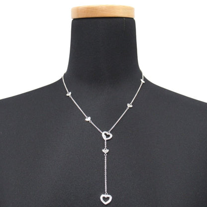 Tiffany & Co Polished Heart Link Lariat Necklace Silver