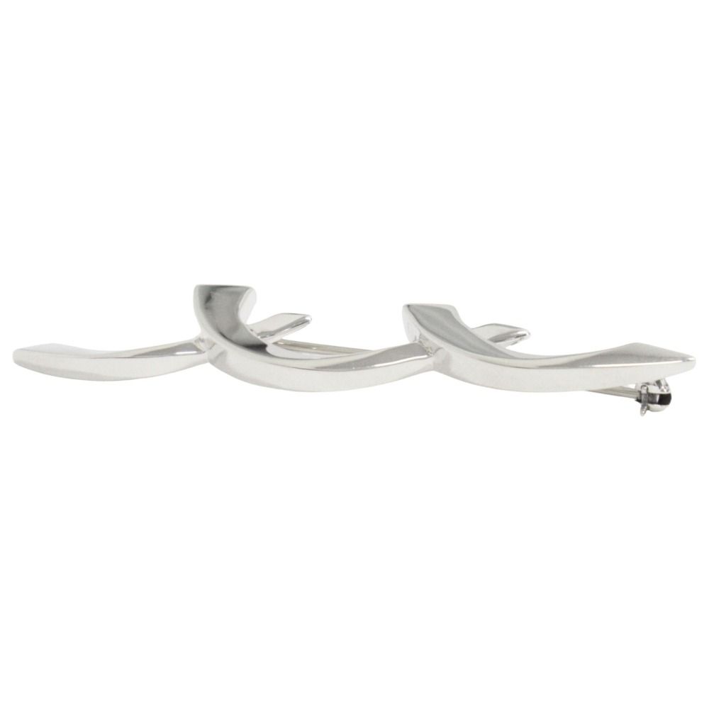 Tiffany & Co Polished Wave Brooch Silver