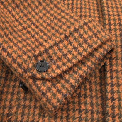 Balenciaga Houndstooth Pattern Balmacan Coat Back Quilted Stainless Steel