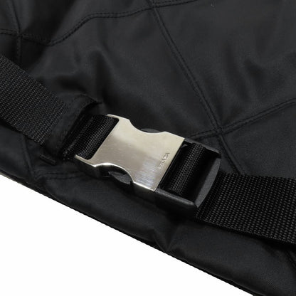 Prada Nylon Quilted Vest Jacket Zip Up Triangle Logo Plate 44 Black