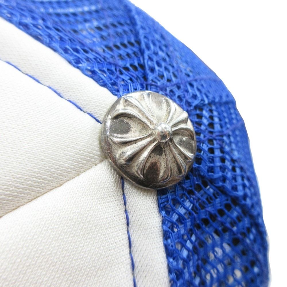 Chrome Hearts Trucker Cap Hat King Octopus Cross 925 Sterling Silver Ball Blue