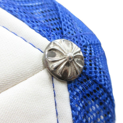 Chrome Hearts Trucker Cap Hat King Octopus Cross 925 Sterling Silver Ball Blue