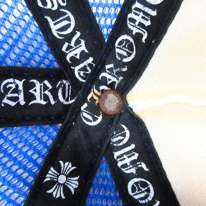 Chrome Hearts Trucker Cap Hat King Octopus Cross 925 Sterling Silver Ball Blue