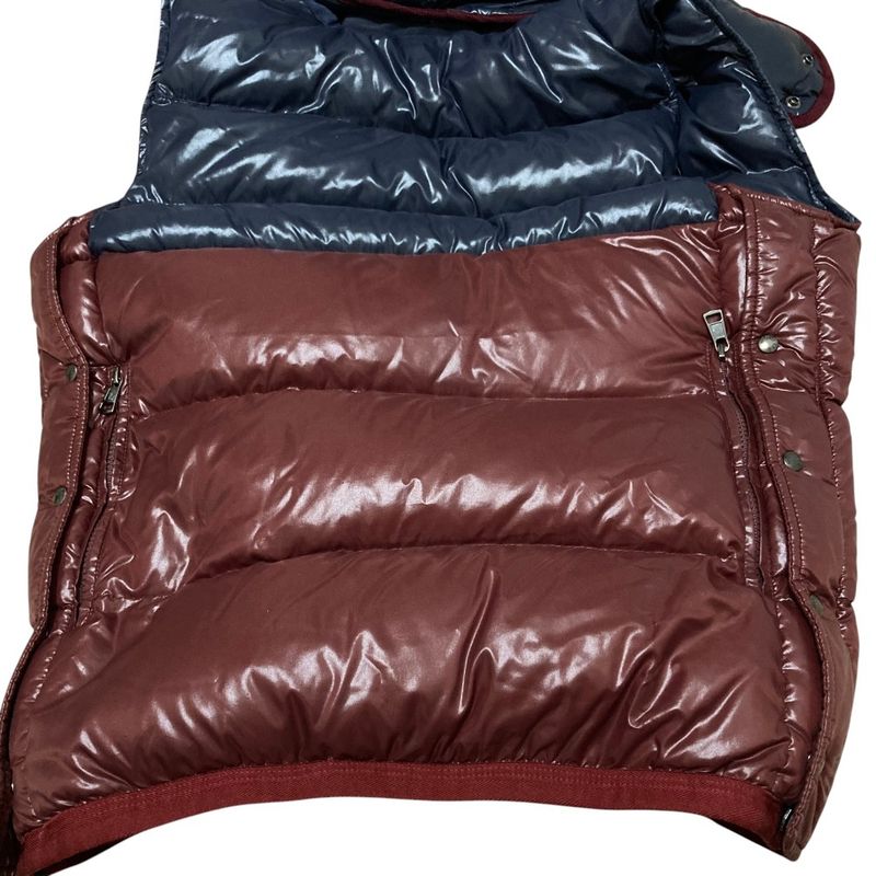 Moncler Balmat Hooded Down Vest Gilet 1 Navy Red Hoodie