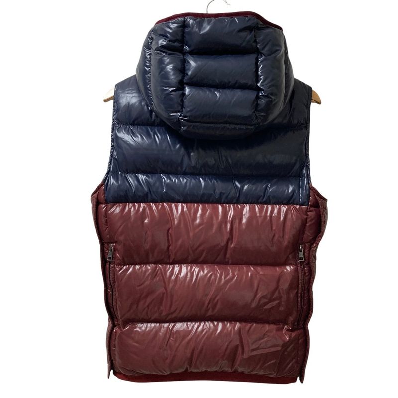 Moncler Balmat Hooded Down Vest Gilet 1 Navy Red Hoodie
