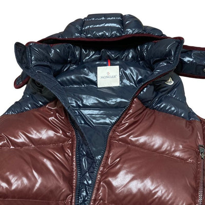 Moncler Balmat Hooded Down Vest Gilet 1 Navy Red Hoodie
