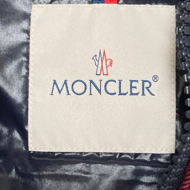 Moncler Balmat Hooded Down Vest Gilet 1 Navy Red Hoodie