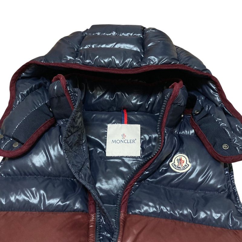 Moncler Balmat Hooded Down Vest Gilet 1 Navy Red Hoodie
