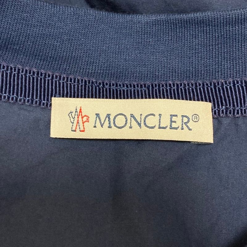 Moncler Maglia Girlocollo Lace Half Sleeve Neck Top S Navy