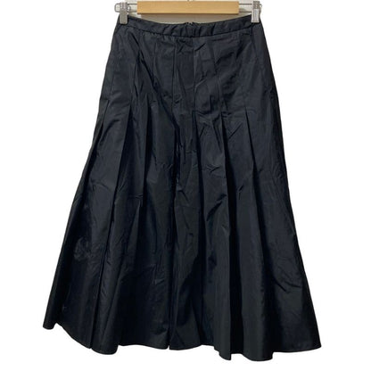 Moncler Gonna Nylon Pleated Long Skirt 38 Black