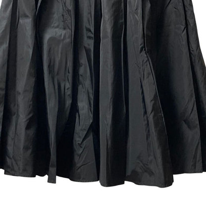 Moncler Gonna Nylon Pleated Long Skirt 38 Black