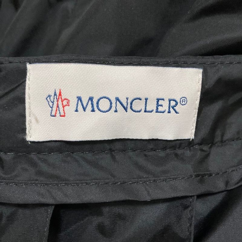 Moncler Gonna Nylon Pleated Long Skirt 38 Black