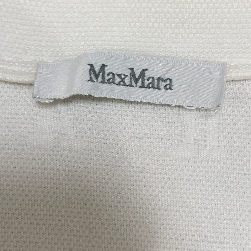 Max Mara Maxmara Cartone Logo Jacquard Zip Up Jacket 42 White