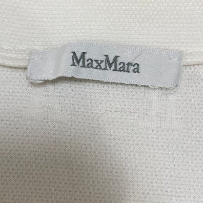 Max Mara Maxmara Cartone Logo Jacquard Zip Up Jacket 42 White