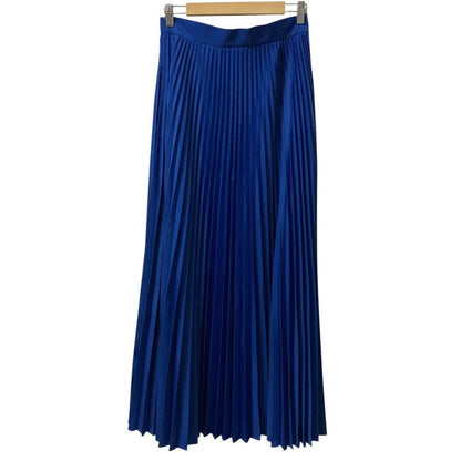 Max Mara Maxmara Long Plied Skirt 42 Blue