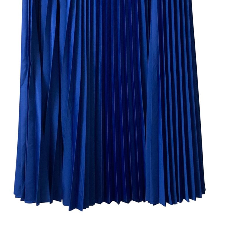 Max Mara Maxmara Long Plied Skirt 42 Blue