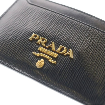 Prada Saffiano Leather Card Case Black