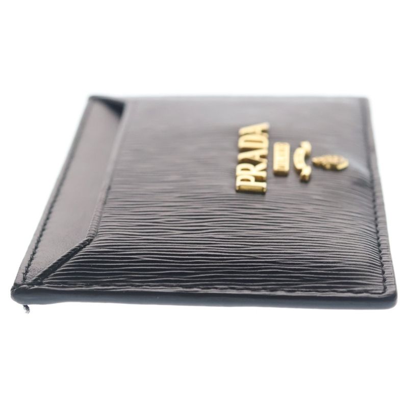 Prada Saffiano Leather Card Case Black