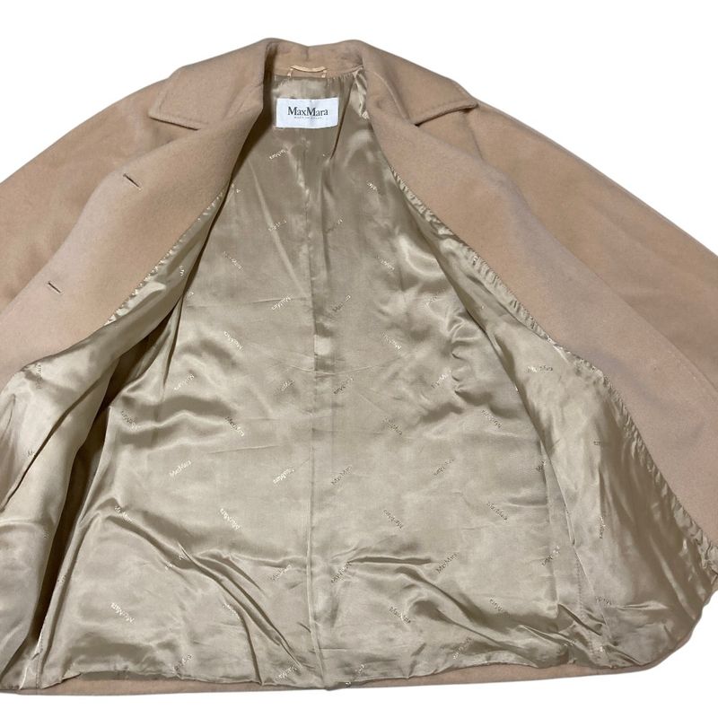 Max Mara Cashmere Blend Half Coat Jacket 38 Beige