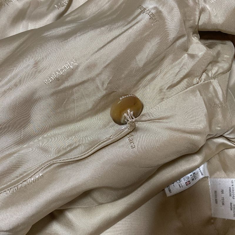 Max Mara Cashmere Blend Half Coat Jacket 38 Beige