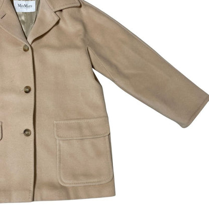 Max Mara Cashmere Blend Half Coat Jacket 38 Beige